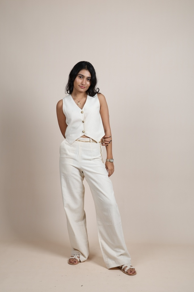 Pure Organic Cotton Co-Ord Set  (Ivory, XS, XS).webp