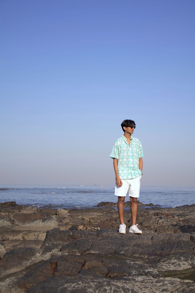 Cotton Half Sleeves Shirt - Mint