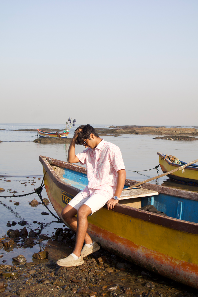 Cotton Half Sleeves Shirt - White