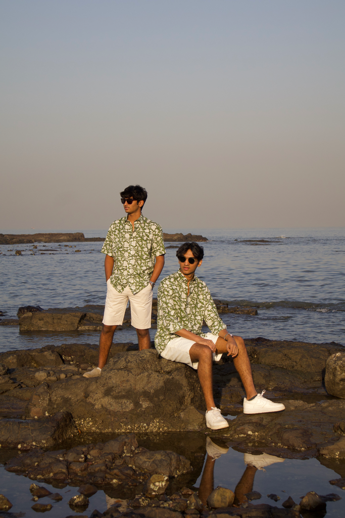 Cotton Full Sleeves Shirt - Green