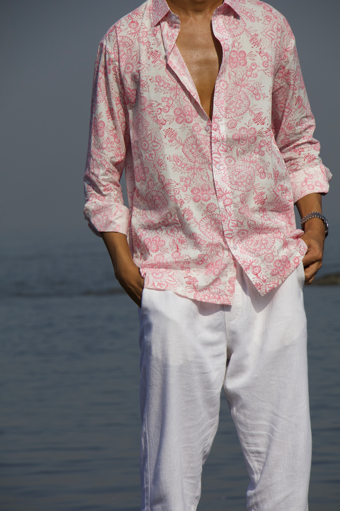 Cotton Full Sleeves Shirt - White