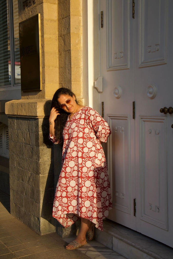 Link Accent Dress - Red 