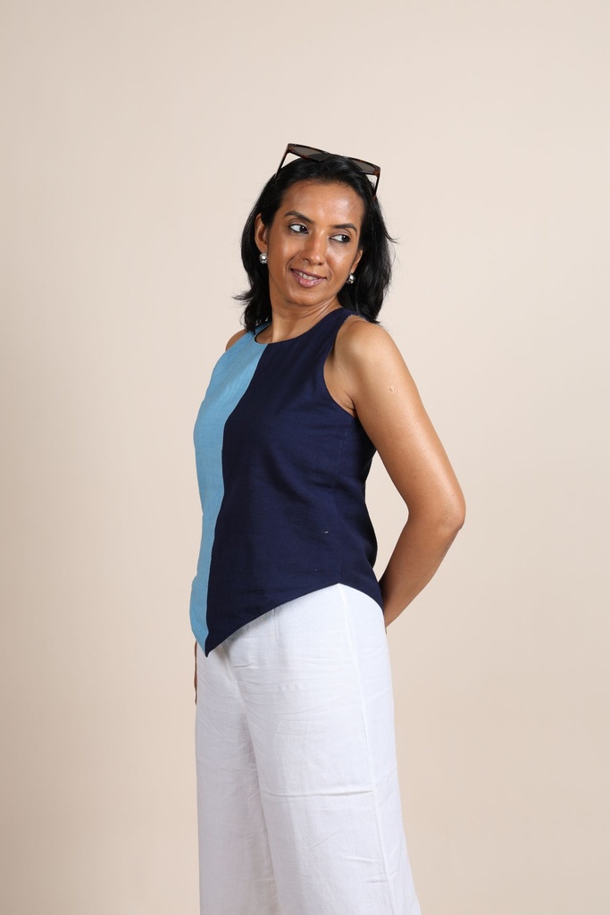 Organic Half & Half Top- Blue 