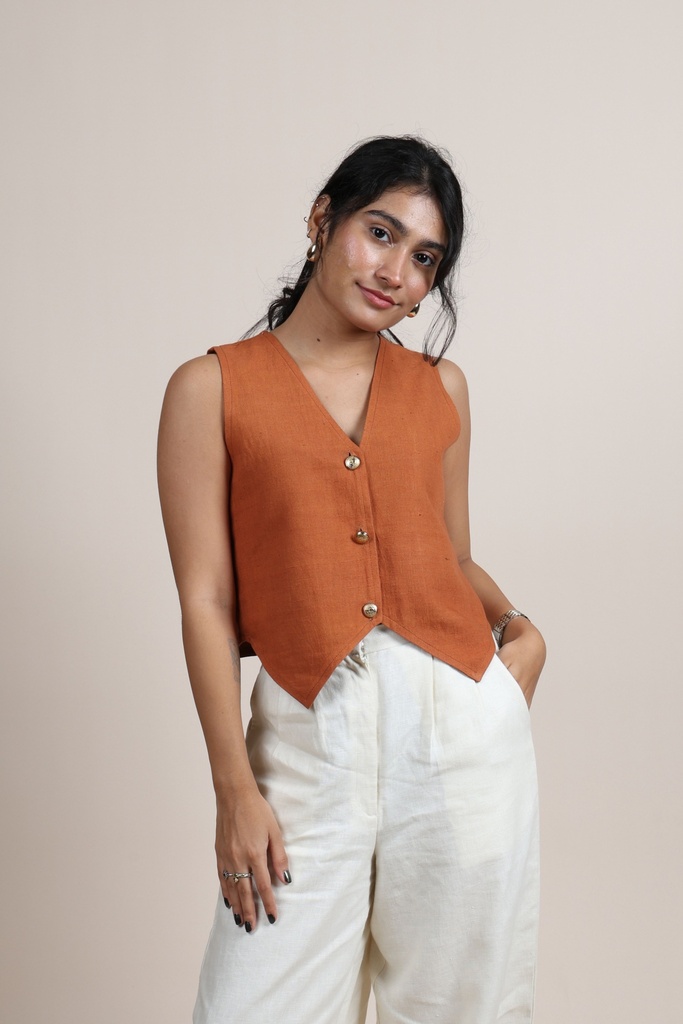Organic Vest - Caramel 