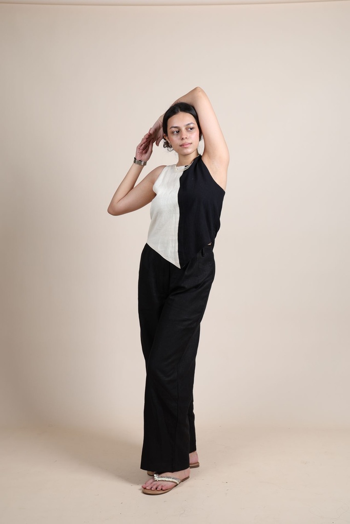 Organic Half & Half top - Black & White 
