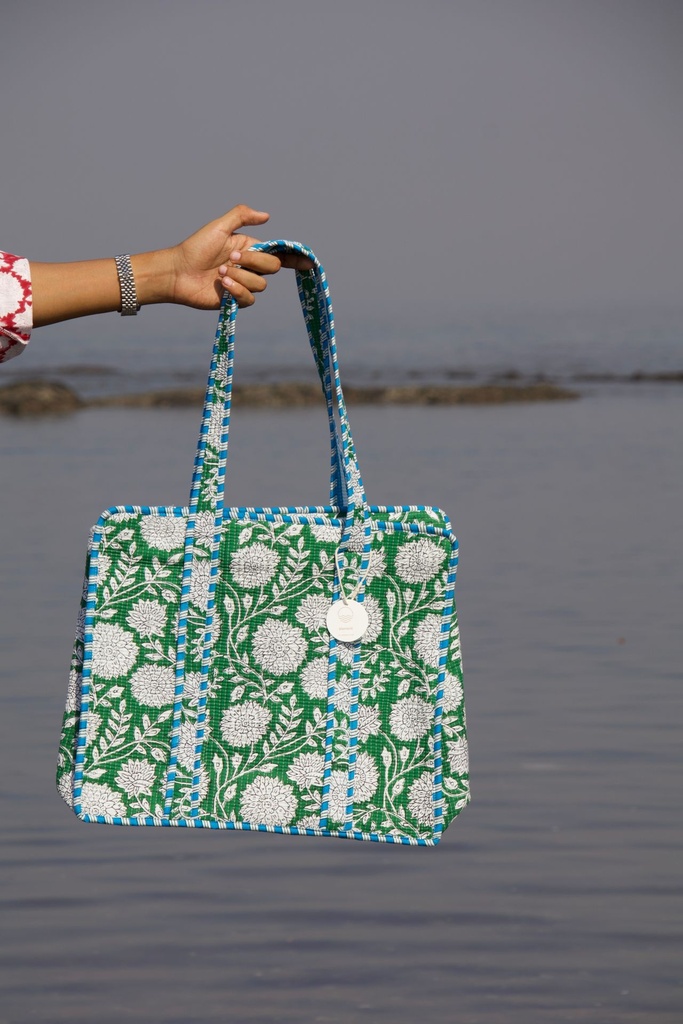 Tote Bag - Floral Green