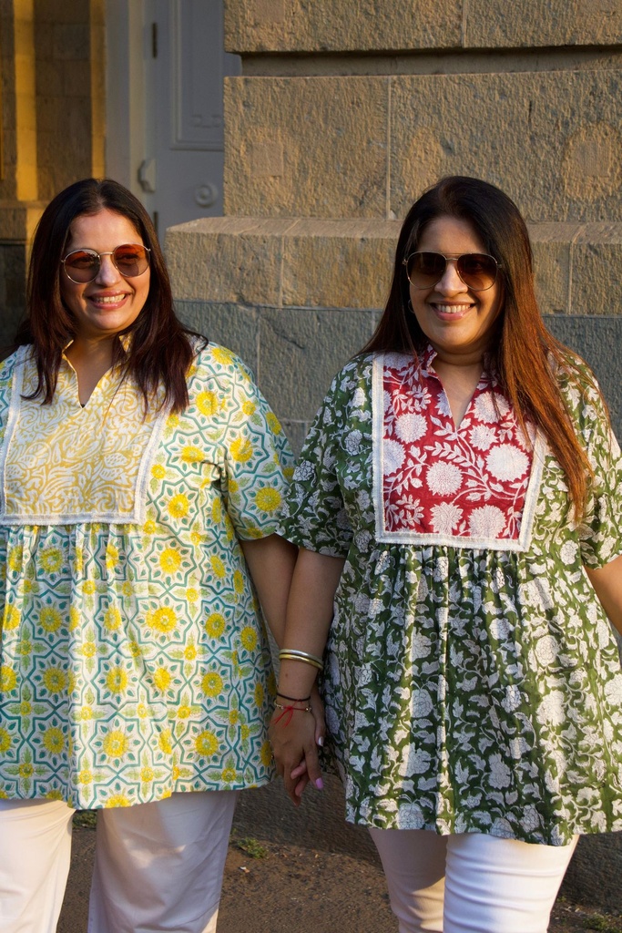 Double Printed Top - Green 